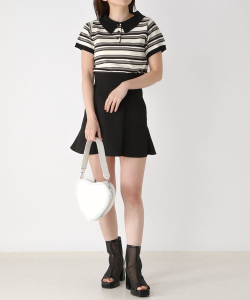 tシャツ マルチボーダーポロT レディース マルチボーダークロップドTシャツ – PIXIUM