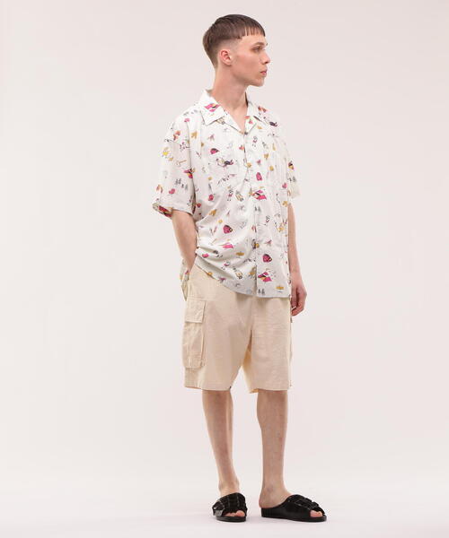 MANASTASH(マナスタッシュ)の「MANASTASH/マナスタッシュ/アロハシャツ キャンプ(シャツ/ブラウス・メンズ・ホワイト/ブルー・M/L/XL)」の19枚目の写真