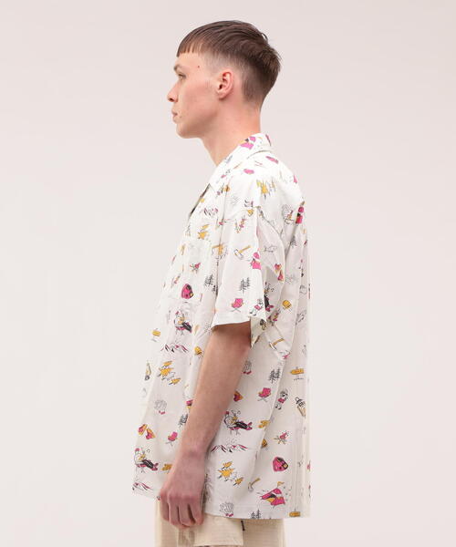 MANASTASH(マナスタッシュ)の「MANASTASH/マナスタッシュ/アロハシャツ キャンプ(シャツ/ブラウス・メンズ・ホワイト/ブルー・M/L/XL)」の20枚目の写真