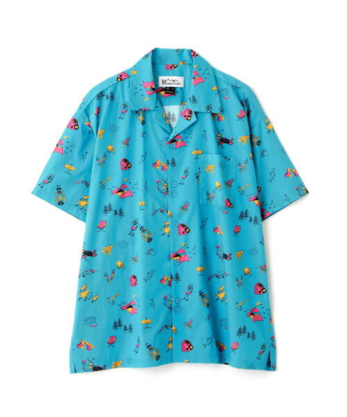 MANASTASH(マナスタッシュ)の「MANASTASH/マナスタッシュ/アロハシャツ キャンプ(シャツ/ブラウス・メンズ・ホワイト/ブルー・M/L/XL)」の16枚目の写真