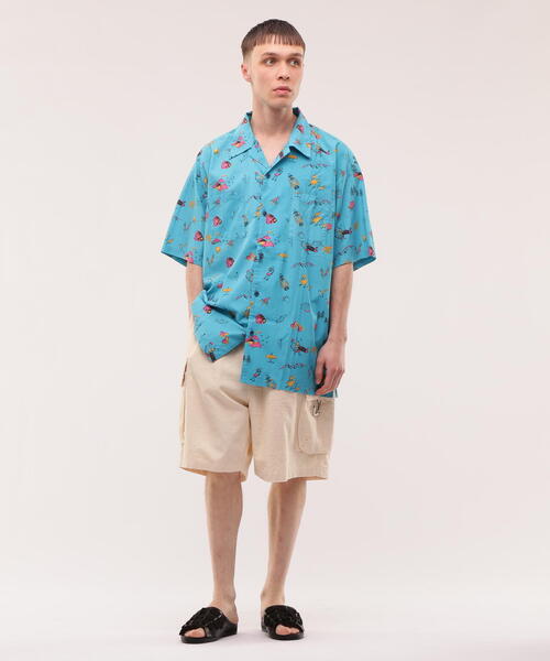 MANASTASH(マナスタッシュ)の「MANASTASH/マナスタッシュ/アロハシャツ キャンプ(シャツ/ブラウス・メンズ・ホワイト/ブルー・M/L/XL)」の11枚目の写真