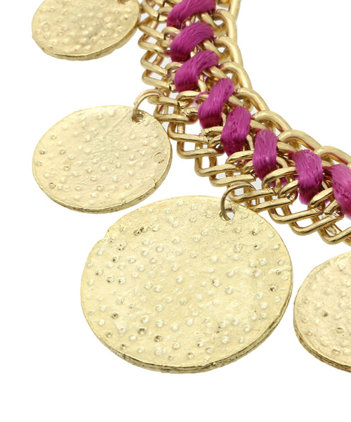 チャイハネ（チャイハネ）の「【チャイハネ】ビービアコインネックレス（ネックレス・レディース・ピンク/ブルー・FREE）」の6枚目の写真