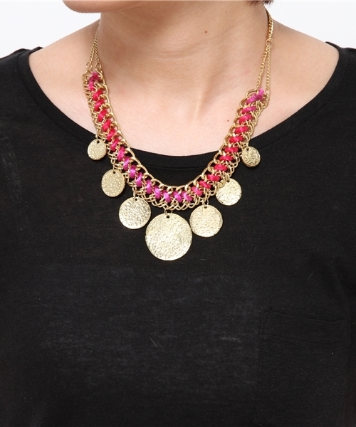 チャイハネ（チャイハネ）の「【チャイハネ】ビービアコインネックレス（ネックレス・レディース・ピンク/ブルー・FREE）」の8枚目の写真