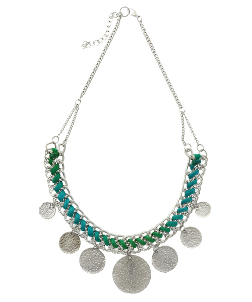 チャイハネ（チャイハネ）の「【チャイハネ】ビービアコインネックレス（ネックレス・レディース・ピンク/ブルー・FREE）」の3枚目の写真