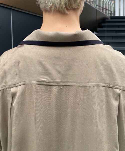 CIAOPANIC（チャオパニック）の「レーヨンボーリングオープンカラーシャツ（シャツ/ブラウス・レディース・カーキ/イエロー/ピンク・MEDIUM/LARGE）」の8枚目の写真