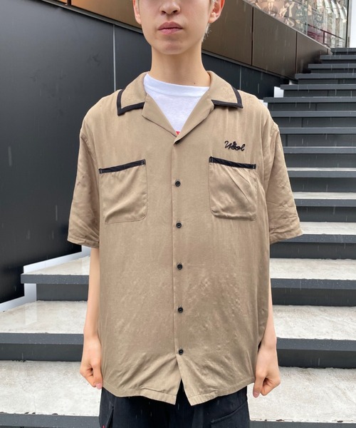 CIAOPANIC（チャオパニック）の「レーヨンボーリングオープンカラーシャツ（シャツ/ブラウス・レディース・カーキ/イエロー/ピンク・MEDIUM/LARGE）」の17枚目の写真