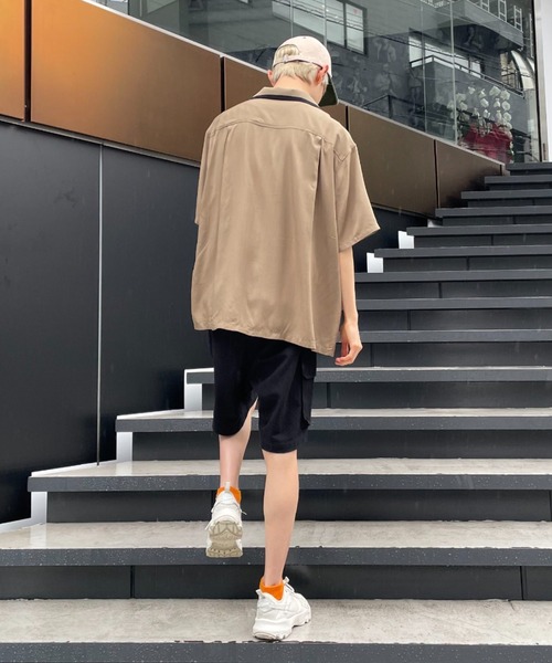 CIAOPANIC（チャオパニック）の「レーヨンボーリングオープンカラーシャツ（シャツ/ブラウス・レディース・カーキ/イエロー/ピンク・MEDIUM/LARGE）」の16枚目の写真