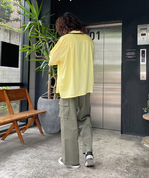 CIAOPANIC（チャオパニック）の「レーヨンボーリングオープンカラーシャツ（シャツ/ブラウス・レディース・カーキ/イエロー/ピンク・MEDIUM/LARGE）」の19枚目の写真