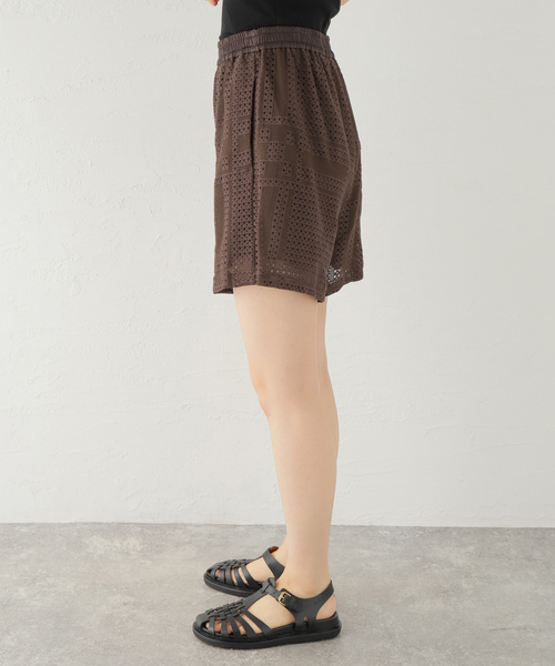 TELA（テラ）の「【TELA/テラ】メッシュ ショートパンツ（その他パンツ・レディース・ブラウン・40）」の4枚目の写真