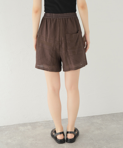 TELA（テラ）の「【TELA/テラ】メッシュ ショートパンツ（その他パンツ・レディース・ブラウン・40）」の6枚目の写真