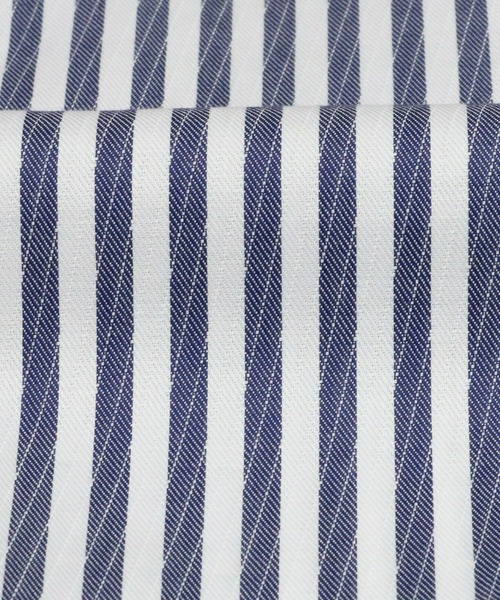 TOKYO SHIRTS（トウキョウシャツ）の「形態安定ノーアイロン スキッパー 七分袖ビジネスワイシャツ（ビジネスシャツ・レディース・ブルー・S/M/L/LL/XL）」の5枚目の写真