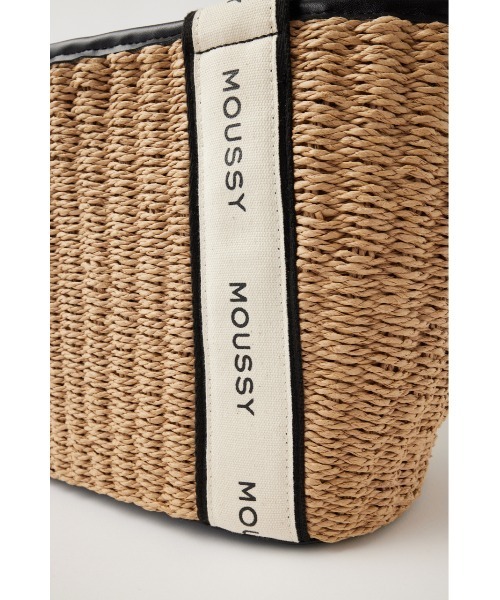 Moussy マウジー　lettering ribbon かご バケツ型バッグ MOUSSY（マウジー）の「LETTERING RIBBON BUCKET バッグ（かご