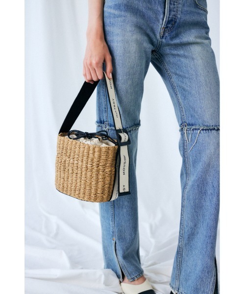 MOUSSY（マウジー）の「LETTERING RIBBON BUCKET バッグ（かごバッグ・レディース・ベージュ・FREE）」の10枚目の写真