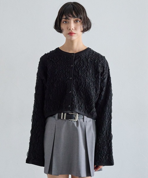 PAGEBOY(ページボーイ)の「3Dジャガードショートカーディガン(カーディガン/ボレロ・レディース・ブラック/ボルドー/オフホワイト・FREE)」の19枚目の写真