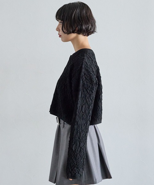 PAGEBOY(ページボーイ)の「3Dジャガードショートカーディガン(カーディガン/ボレロ・レディース・ブラック/ボルドー/オフホワイト・FREE)」の20枚目の写真