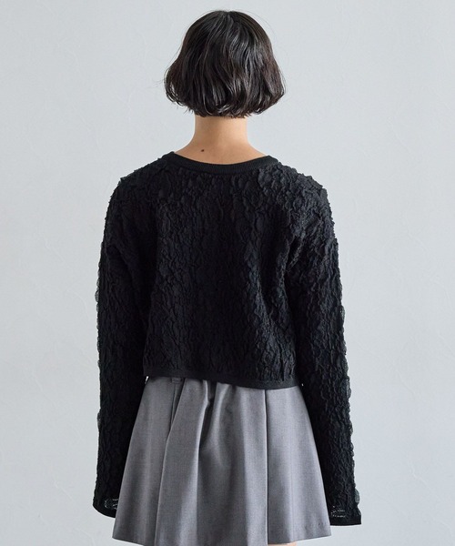 PAGEBOY(ページボーイ)の「3Dジャガードショートカーディガン(カーディガン/ボレロ・レディース・ブラック/ボルドー/オフホワイト・FREE)」の21枚目の写真