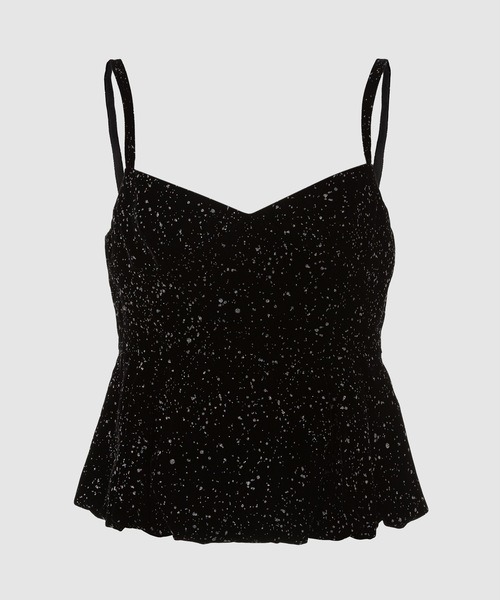 BELPER(ベルパー)の「VELVET CAMISOLE(キャミソール・レディース・ブラック/レッド・2)」の2枚目の写真