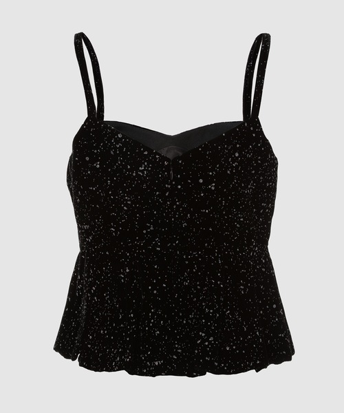 BELPER(ベルパー)の「VELVET CAMISOLE(キャミソール・レディース・ブラック/レッド・2)」の3枚目の写真