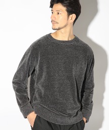 クルーネックモールニット/ハンドウォッシャブル
