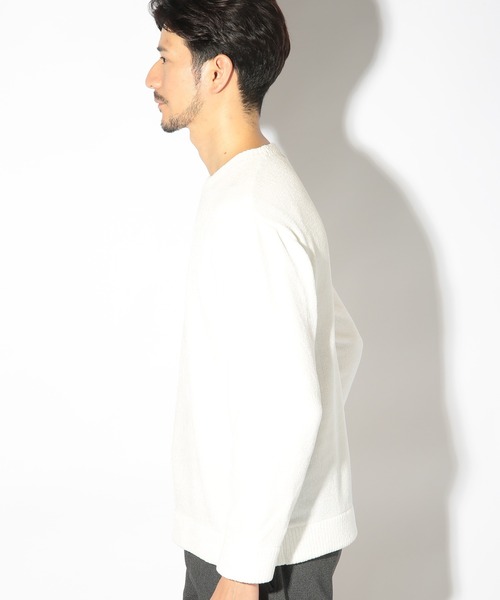 UNION STATION（ユニオンステーション）の「クルーネックモールニット/ハンドウォッシャブル（ニット/セーター・メンズ・グリーン/ネイビー/ブラウン/チャコールグレー/ブルー/ホワイト・L/LL/M）」の11枚目の写真