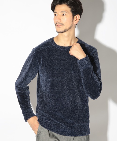 UNION STATION（ユニオンステーション）の「クルーネックモールニット/ハンドウォッシャブル（ニット/セーター・メンズ・グリーン/ネイビー/ブラウン/チャコールグレー/ブルー/ホワイト・L/LL/M）」の13枚目の写真