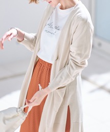 BELLUNA PLUS（ベルーナ）の「ヒンヤリ冷感！洗えるロング丈カーディガン（カーディガン/ボレロ）」