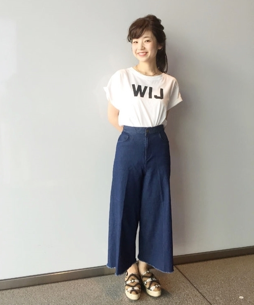 Kastane(カスタネ)の「【Kastane】ドライタッチプリントTシャツ(Tシャツ/カットソー・レディース・オフホワイト/グレー/チャコールグレー/ピンク・FREE)」の15枚目の写真