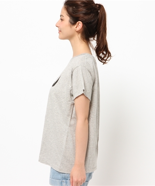 Kastane(カスタネ)の「【Kastane】ドライタッチプリントTシャツ(Tシャツ/カットソー・レディース・オフホワイト/グレー/チャコールグレー/ピンク・FREE)」の12枚目の写真