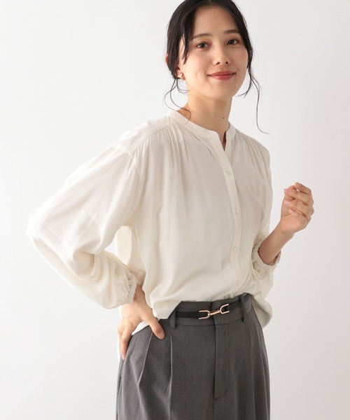 サラサラブラウス２枚組 セール】さらさらリラックスブラウス長袖/906638（シャツ/ブラウス