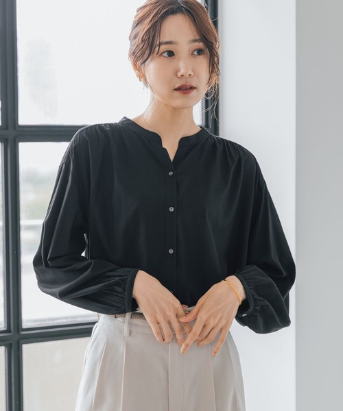 サラサラブラウス２枚組 セール】防シワサラサラ2WAYブラウス/177513（シャツ/ブラウス