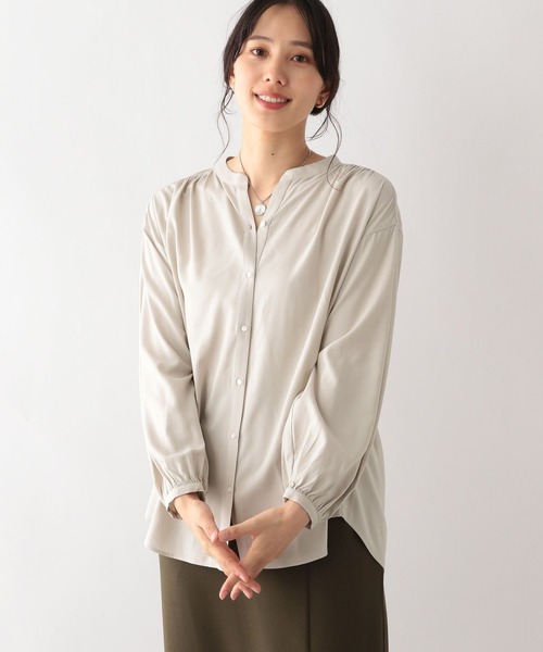 セール】さらさらリラックスブラウス長袖/906638（シャツ/ブラウス