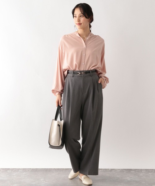 セール】さらさらリラックスブラウス長袖/906638（シャツ/ブラウス