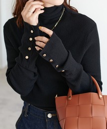 DISCOAT | 【リバイバル】リブ袖口ボタンタートルネックプルオーバー《WEB限定カラーあり》(ニット/セーター)