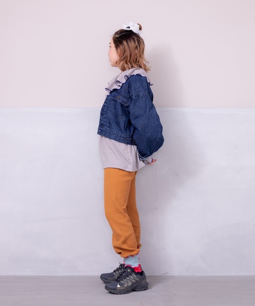 BIG FIELD（ビッグフィールド）の「ボリュームスリーブデニムジャケット/おとな（デニムジャケット・レディース・ネイビー・160cm）」の7枚目の写真