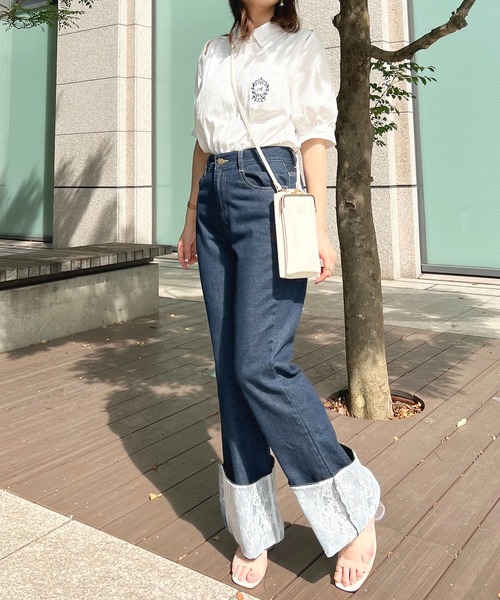 apres jour（アプレジュール）の「刺繍2WAYスリーブブラウス【ZOZOTOWN限定アイテム】（シャツ/ブラウス・レディース・オフホワイト/サックスブルー/ネイビー/ピンクベージュ/ピンク系その他・フリー/X-LARGE）」の12枚目の写真