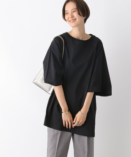LEPSIM(レプシィム)の「ラグランスリットTシャツチュニック 971235(ワンピース・レディース・ブラック/カーキ/オフホワイト・FREE)」の3枚目の写真