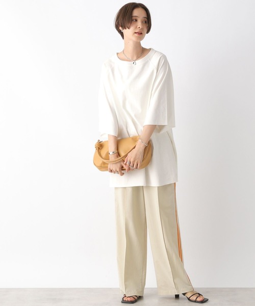 LEPSIM(レプシィム)の「ラグランスリットTシャツチュニック 971235(ワンピース・レディース・ブラック/カーキ/オフホワイト・FREE)」の6枚目の写真