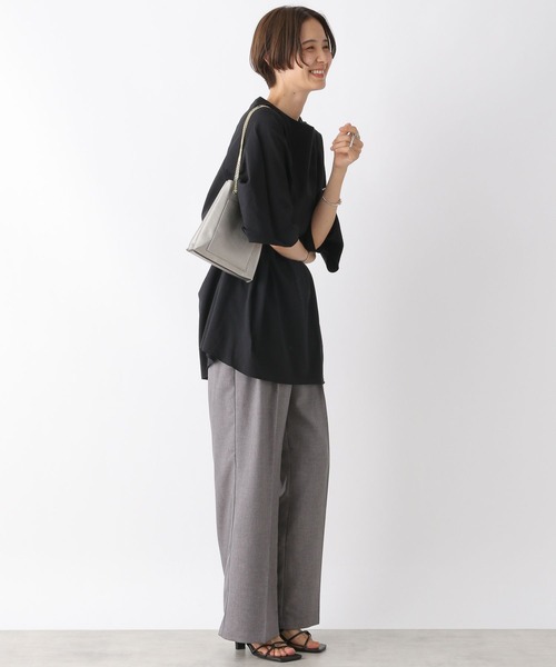 LEPSIM(レプシィム)の「ラグランスリットTシャツチュニック 971235(ワンピース・レディース・ブラック/カーキ/オフホワイト・FREE)」の8枚目の写真