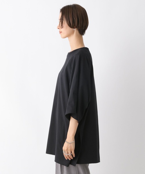 LEPSIM(レプシィム)の「ラグランスリットTシャツチュニック 971235(ワンピース・レディース・ブラック/カーキ/オフホワイト・FREE)」の12枚目の写真