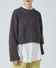 qualite | ＜ITALY＞カラーミックスクロップトニット(ニット/セーター)