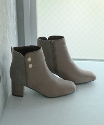 サイドダブルボタンショートブーツ(217-20287)JELLY BEANS(ジェリービーンズ)