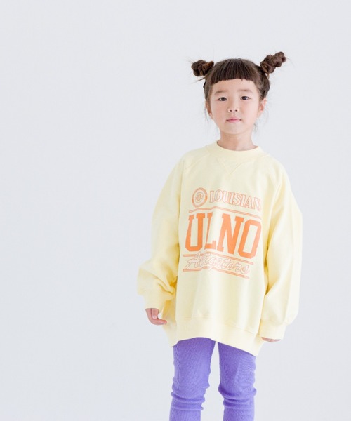 LOWRYS FARM（ローリーズファーム）の「カレッジＢＩＧウラケ　975177（スウェット・キッズ・ホワイト/グリーン/ネイビー/イエロー/グレー/アイボリー/グレー系その他/ネイビー系/ブルー系その他/エンジ・110cm/120cm/130cm/140cm/150cm）」の10枚目の写真