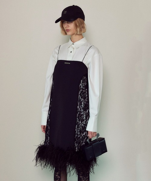 PRANK PROJECT（プランクプロジェクト）の「フェザーワンピース / Feather Onepiece（ワンピース・レディース・ブラック/グレー・FREE）」の4枚目の写真