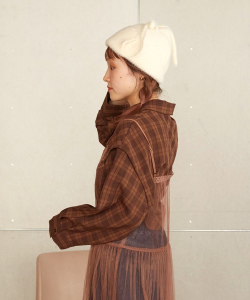 w closet(ダブルクローゼット)の「ニットキャップ(ニットキャップ/ビーニー・レディース・ブラック/ベージュ/オレンジ/アイボリー・FREE)」の7枚目の写真