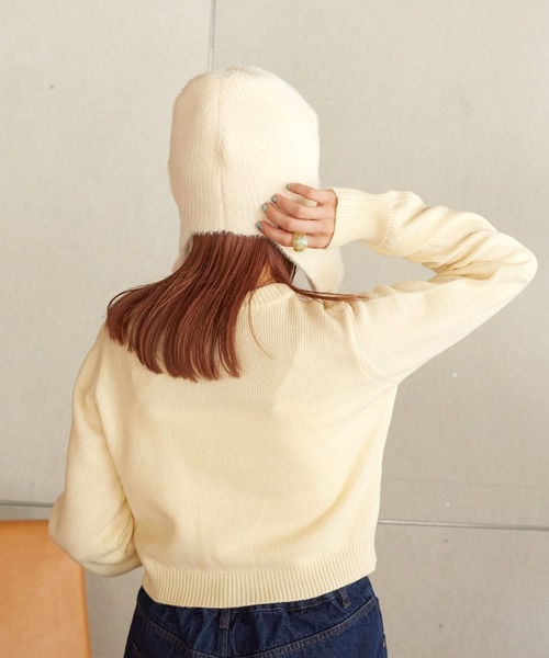 w closet(ダブルクローゼット)の「ニットキャップ(ニットキャップ/ビーニー・レディース・ブラック/ベージュ/オレンジ/アイボリー・FREE)」の11枚目の写真