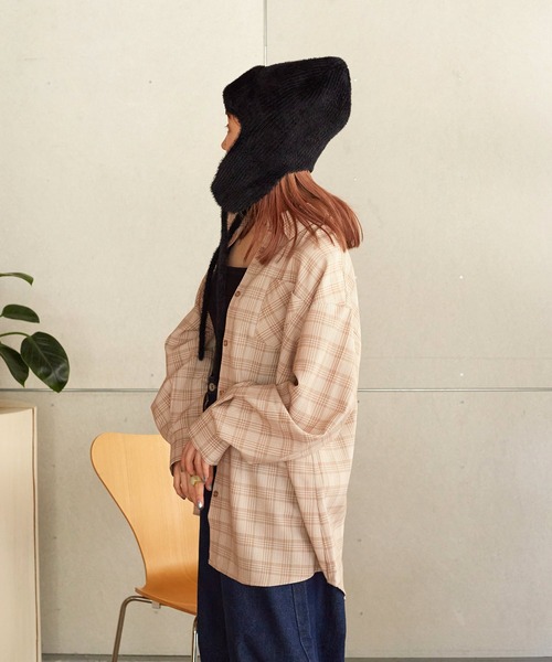 w closet(ダブルクローゼット)の「ニットキャップ(ニットキャップ/ビーニー・レディース・ブラック/ベージュ/オレンジ/アイボリー・FREE)」の13枚目の写真