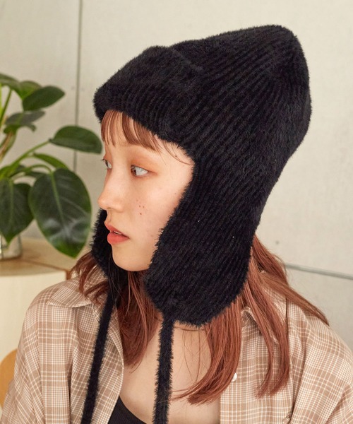 w closet(ダブルクローゼット)の「ニットキャップ(ニットキャップ/ビーニー・レディース・ブラック/ベージュ/オレンジ/アイボリー・FREE)」の15枚目の写真