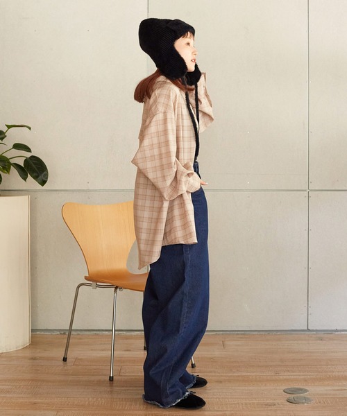w closet(ダブルクローゼット)の「ニットキャップ(ニットキャップ/ビーニー・レディース・ブラック/ベージュ/オレンジ/アイボリー・FREE)」の16枚目の写真