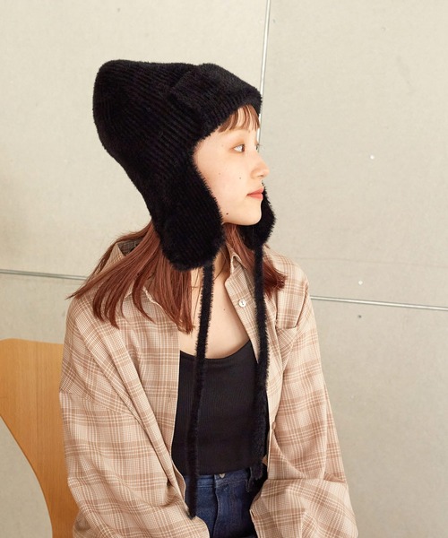 w closet(ダブルクローゼット)の「ニットキャップ(ニットキャップ/ビーニー・レディース・ブラック/ベージュ/オレンジ/アイボリー・FREE)」の18枚目の写真