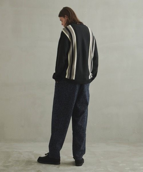 Revo.（レボ）の「Revo. ライン切替 ニットポロシャツ 長袖 オーバーサイズポロ（ニット/セーター・メンズ・ブラック/ナチュラル/ブラウン・2/1）」の20枚目の写真